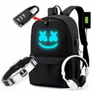 Smile glow-in-the-dark backpack DJ bracelet fashio